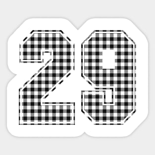 Plaid Number - 29 - Dark Sticker